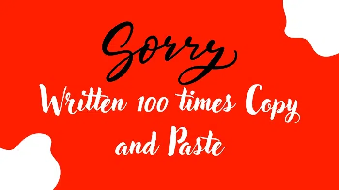 sorry text 100 timesdfgdgg