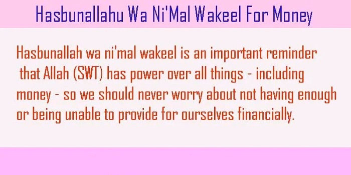 Benefits of Reciting Hasbunallahu Wa Nimal Wakeel 100 Times