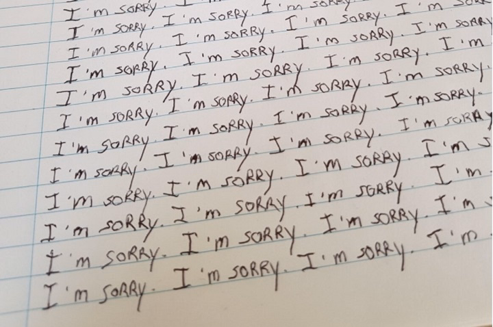 Sorry Write 100 Times – Copy and Paste or Handwritten Idea sorry write 100 times