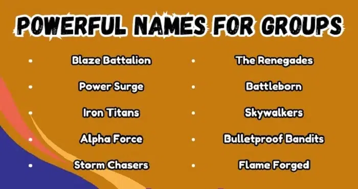 🔥 Powerful Fearless Group Names