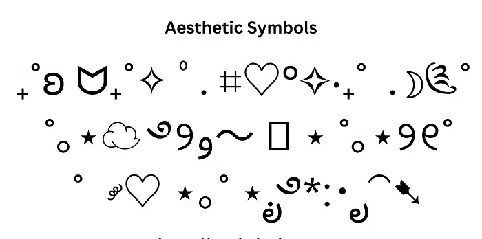 Contoh Simbolos Aesthetic Populer