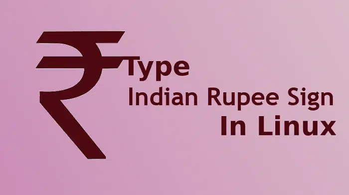 Typing the Rupee Symbol on