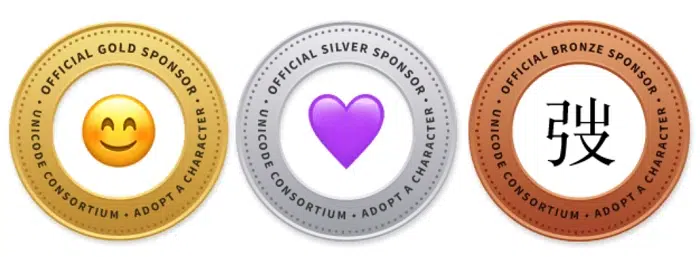 Gold and Silver Symbols in Digital and Unicode