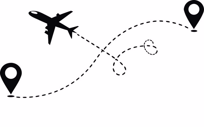 Travel Symbol in Airports and Maps