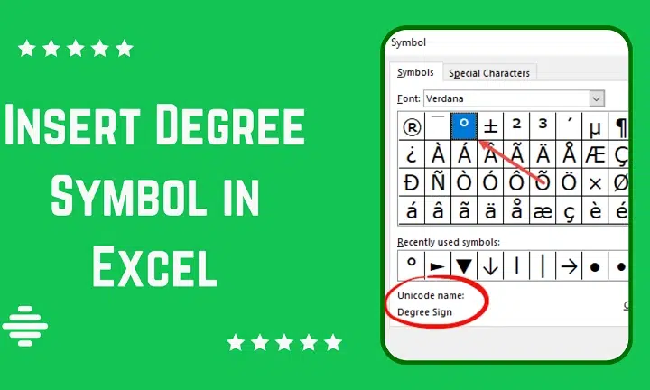 How to Type Degree Symbol in Excel: Simple Step-by-Step Guide how to insert degree symbol in excel